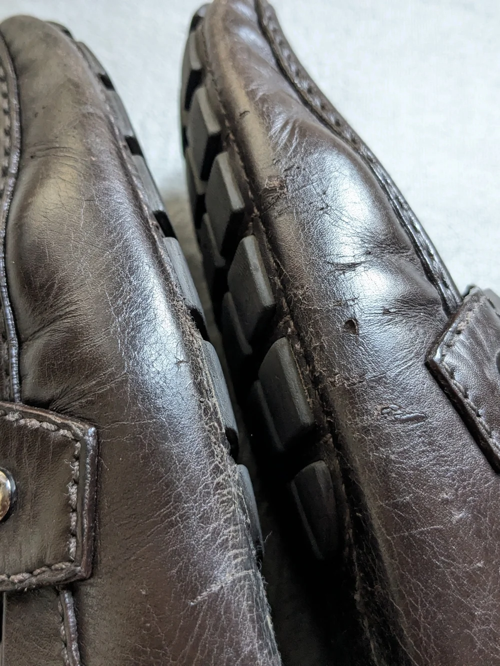 Louis Vuitton Brown Leather Men's Driving Loafers 9.5